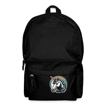 Unicorn / Mythical Creatures / Fairy Tale / Magic / Glitter - Backpack - black - Front