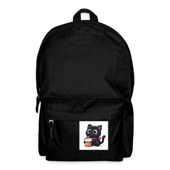 Sweet Kitty Noir avec Tour de cou et Cupcake - Sac à dos - noir - Devant