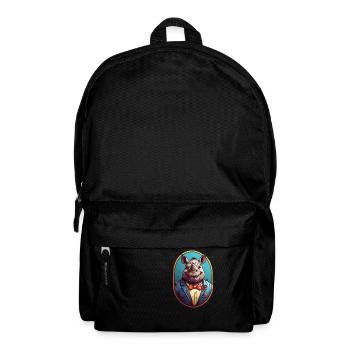 Lustiges Comic Nashorn - Rucksack - Schwarz - Vorne