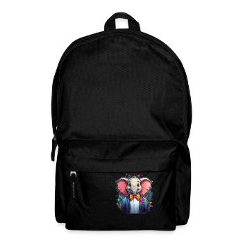 Lustiger Comic Elefant - Rucksack - Schwarz - Vorne