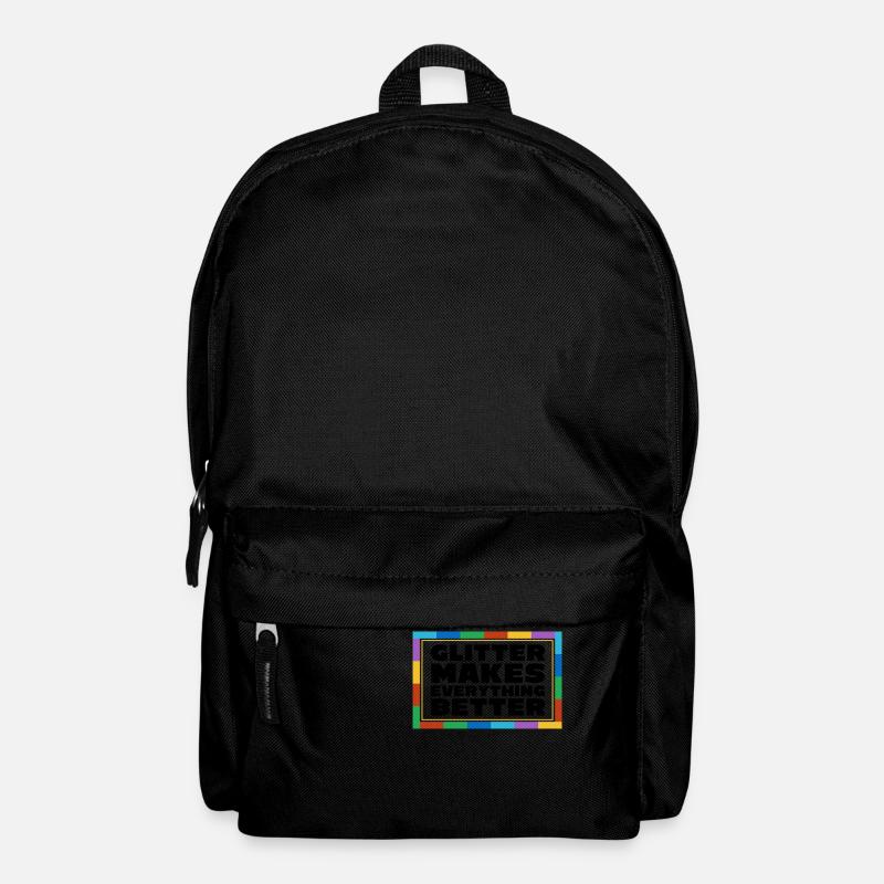 Glitzer - Rucksack - Schwarz
