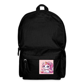 chat licorne - Sac à dos - noir - Devant