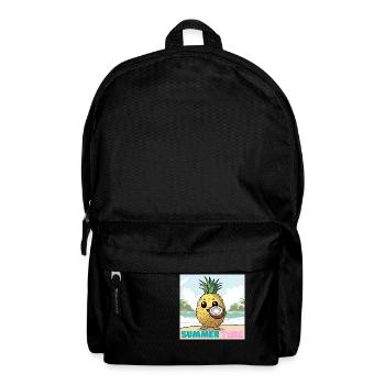 Summer Time Ananas Kokos Strandurlaub - Rucksack - Schwarz - Vorne