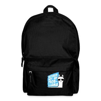 Nicht mein Prob Lama Ruhestand Prob-Llama im Ruhestand - Rucksack - Schwarz - Vorne