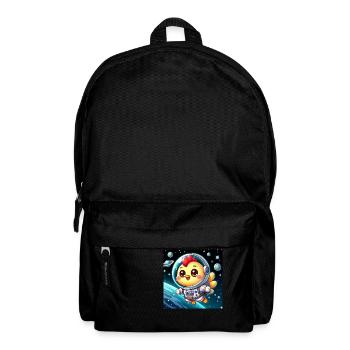 Space Küken mit Astronautenanzug im All - Rucksack - Schwarz - Vorne
