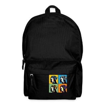 Pop Great Dane Dog Portrait - Pet Portrait - Backpack - black - Front