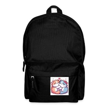 Sweet Kitties am kuscheln mit Herzchen - Rucksack - Schwarz - Vorne