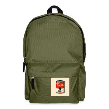 Tomato Soup Dose in Risographie - Rucksack - Olivgrün - Vorne