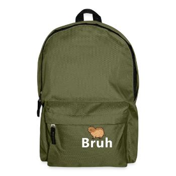 Bruh Capybara - Rucksack - Olivgrün - Vorne