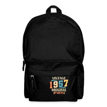 Monat 1957. 1957 Geburtstagsgeschenk. 67 Jahre alt Birt - Rucksack - Schwarz - Vorne