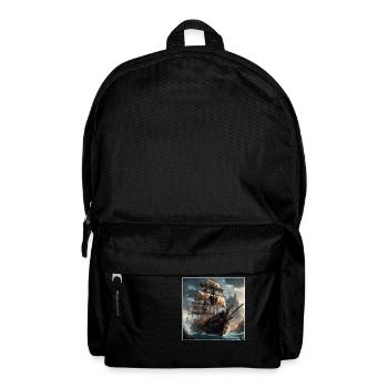 Schiff / Boot / Anker / Meer / Ocean / Kapitän - Rucksack - Schwarz - Vorne