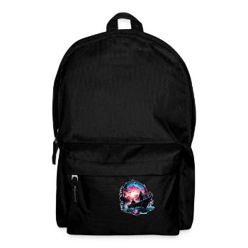 Angler Siluette / Fishing / Fish / Lake / Sport - Backpack - black - Front