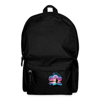 Angler Siluette / Fishing / Fish / Lake / Sport - Backpack - black - Front