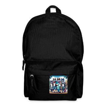 Gato Loco SurferDudes Cats Surfboard - Backpack - black - Front