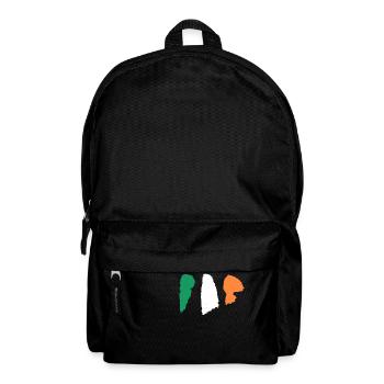 Drapeau de l’Irlande - Rayures en brosse - Sac à dos - noir - Devant