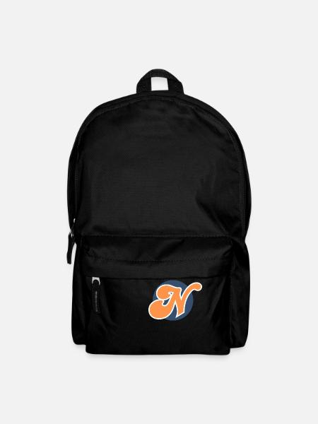 Buchstabe n orange sport - Rucksack - Schwarz