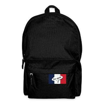 Bon Appétit with French Flag Enjoy Your Meal - Backpack - black - Front