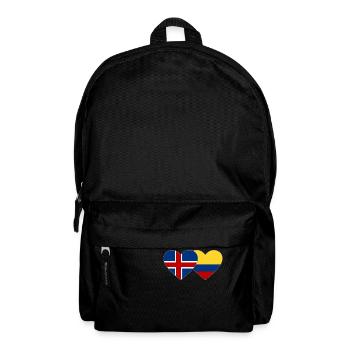 Islande Colombie Drapeau Coeur - Sac à dos - noir - Devant