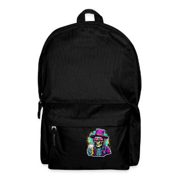 Skull / Totenkopf / Skelett / Gothic / Bier - Rucksack - Schwarz - Vorne