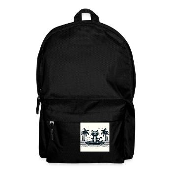 Gato Loco Surfing Cat Hang Holiday Surf Cat - Backpack - black - Front
