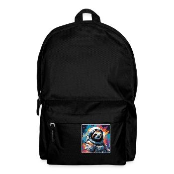 Astronaut / Weltall / Tier / Faultier / Raumschiff - Rucksack - Schwarz - Vorne