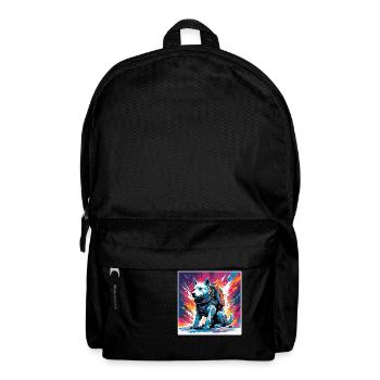Astronaute / Espace / Vaisseau spatial / Chien - Sac à dos - noir - Devant