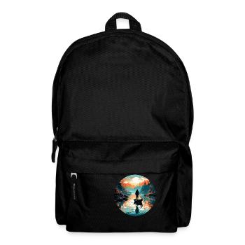 Angler Siluette / Fishing / Fish / Lake / Sport - Backpack - black - Front