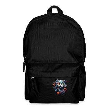 Cool Cat / Funny / Animal / Pet / Crazy - Backpack - black - Front