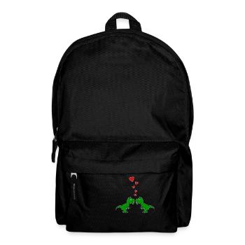Tyrannosaurus TRex Liebespaar Liebe - Rucksack - Schwarz - Vorne