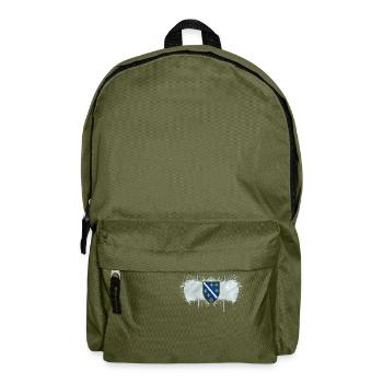 Bosnia in herzegovina europe sarajavo flag mostar - Backpack - olive green - Front