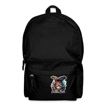 Pirat / Ahoi / Anker / Kapitän / Totenkopf / Rum - Rucksack - Schwarz - Vorne
