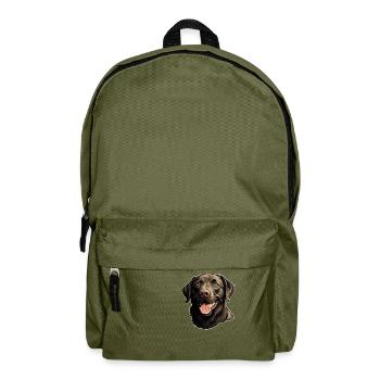 Labrador Retriever - Backpack - olive green - Front