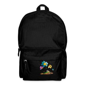 Blumen - Rucksack - Schwarz - Vorne