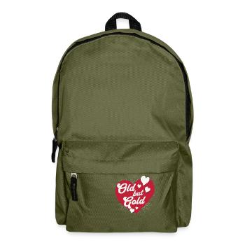 Old but Gold with a red heart for the dearest - Backpack - olive green - Front