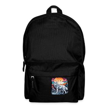Loup / Meute / Forêt / Sauvage / Faune / Hurlement - Sac à dos - noir - Devant