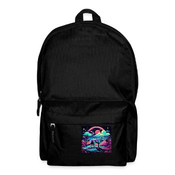 Loup / Meute / Forêt / Sauvage / Faune / Hurlement - Sac à dos - noir - Devant