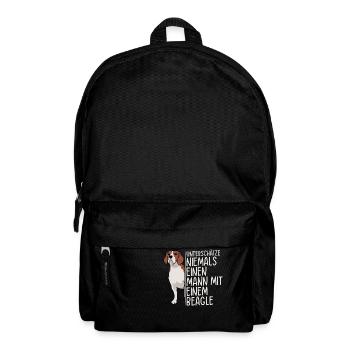 Never underestimate a man with a beagle - Backpack - black - Front