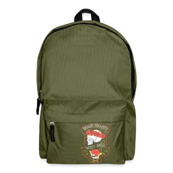 T-shirt tête de mort - Sac à dos - vert olive - Devant