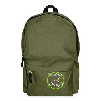 Vivre joyeusement, un mode de vie équilibré - Sac à dos - vert olive - Devant
