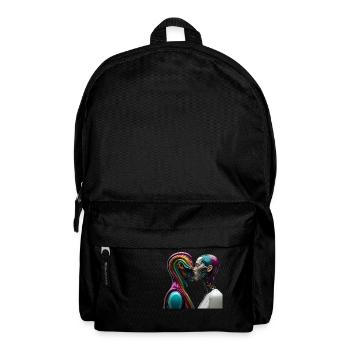 surreal kissing. love is everywhere - Backpack - black - Front