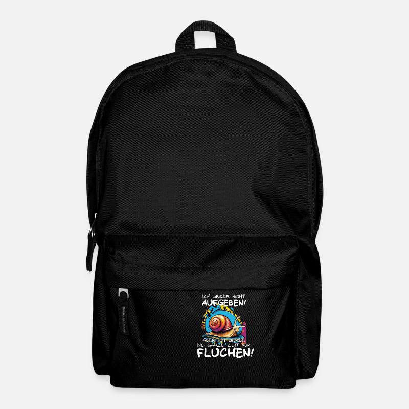Motivationsspruch Ich werde nicht aufgeben - Rucksack - Schwarz