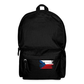 Czech Republic Flag - Modern Art - Backpack - black - Front