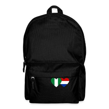 Nigeria Holland Flag Heart - Backpack - black - Front