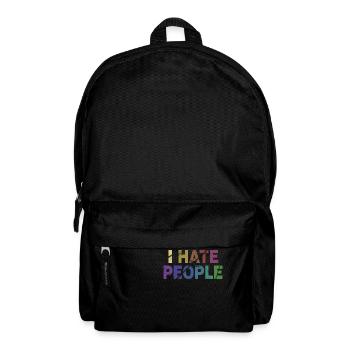ICH HASSE MENSCHEN - Rucksack - Schwarz - Vorne