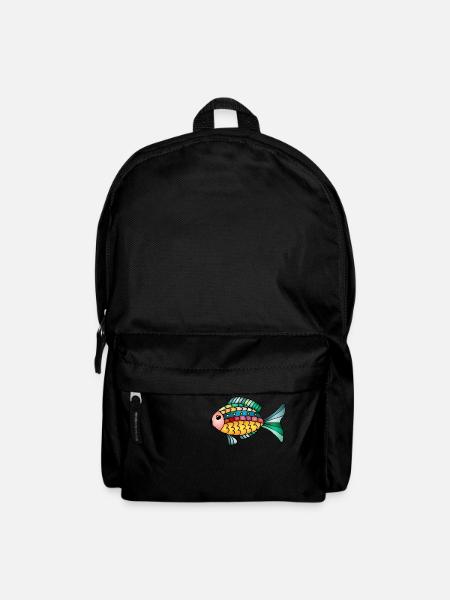 Fisch - Rucksack - Schwarz
