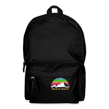 Voyage et trek en montagne avec un arc-en-ciel - Sac à dos - noir - Devant