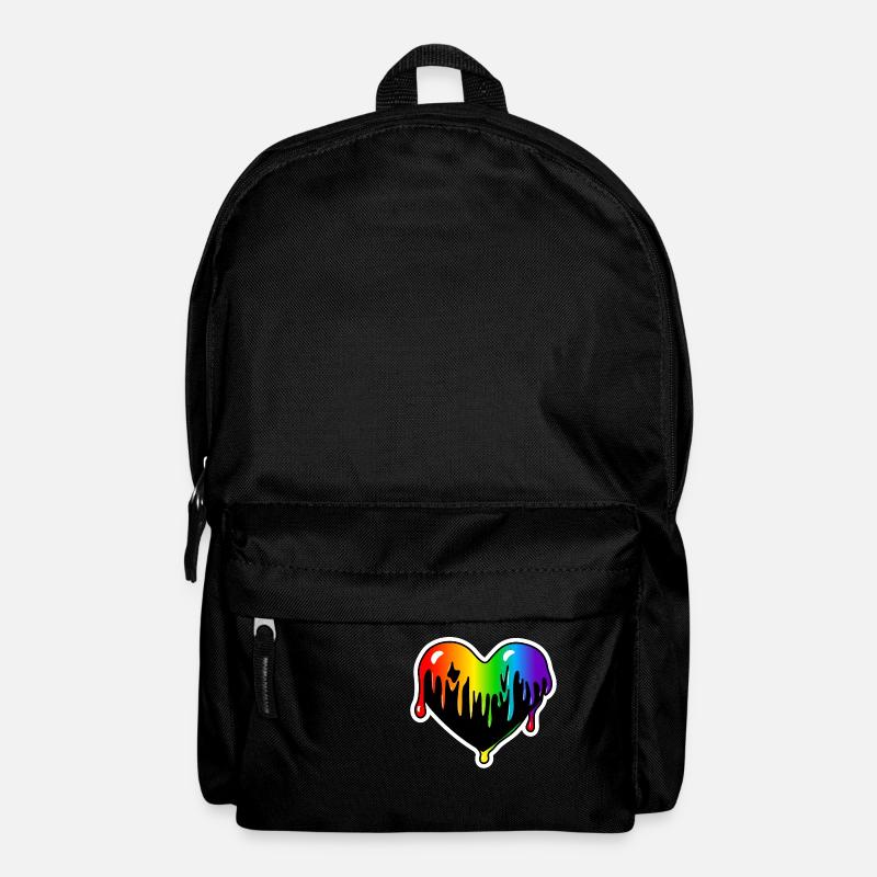 Klebriges Herz trieft : Sticky Queer Pride - Rucksack - Schwarz