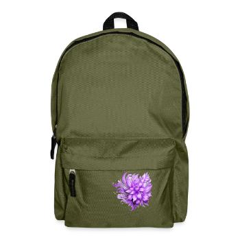 Blumen Hippie Soul Groovy Sommer Zeit Frieden Liebe - Rucksack - Olivgrün - Vorne