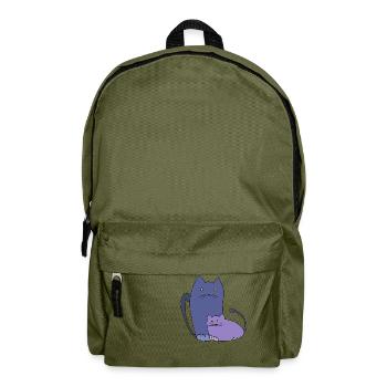 Katzen - Rucksack - Olivgrün - Vorne
