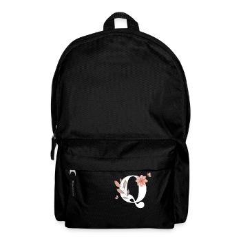 Letter q wildflowers watercolors - Backpack - black - Front